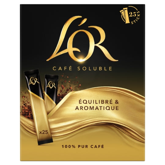 Café Soluble Classique L'OR la boite de 25 sticks