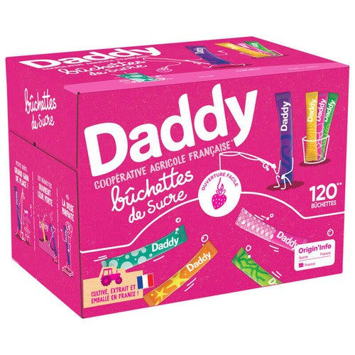 Daddy sucre bûchettes 120 unités