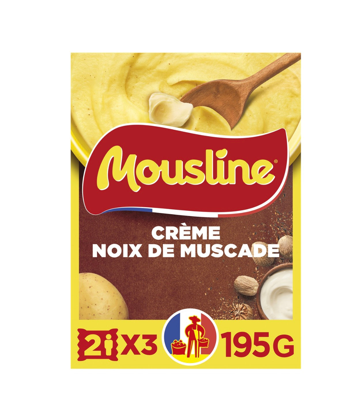 Mousline purée à la crème de noix de muscade 195g