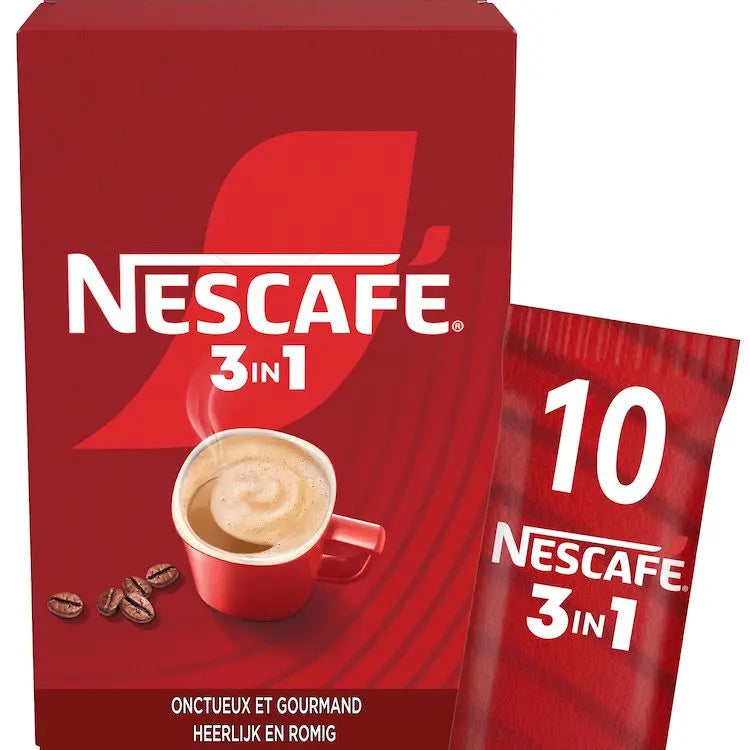 NESCAFE 3en1 Préparation instantanée café au lait sucré