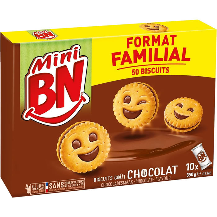 Biscuits fourrés au chocolat au lait