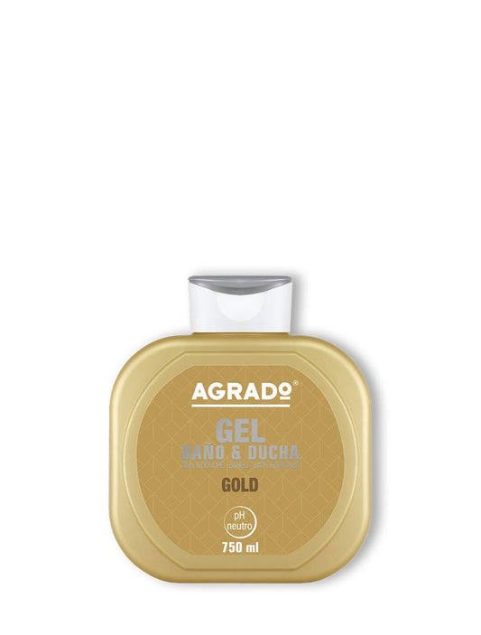 Gel Bain & Douche Hydratant, Gel Bain PH Neutre 750 ml - AGRADO (Gold)