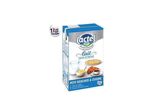 LACTEL PROFESSIONNEL LAIT UHT DEMI-ECREME BRIQUE 1Lx6